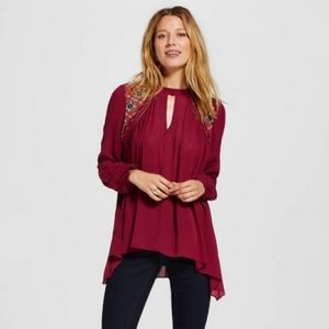 Knox Rose Keyhole Embroidered Lace Top Boutique